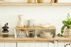 Stackable Shelf With Wooden Tray - Tosca - White