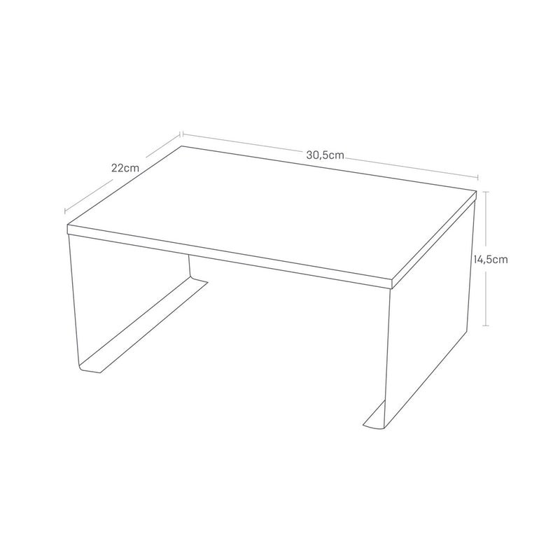 Étagère Empilable Avec Plateau En Bois - Tosca - Blanc