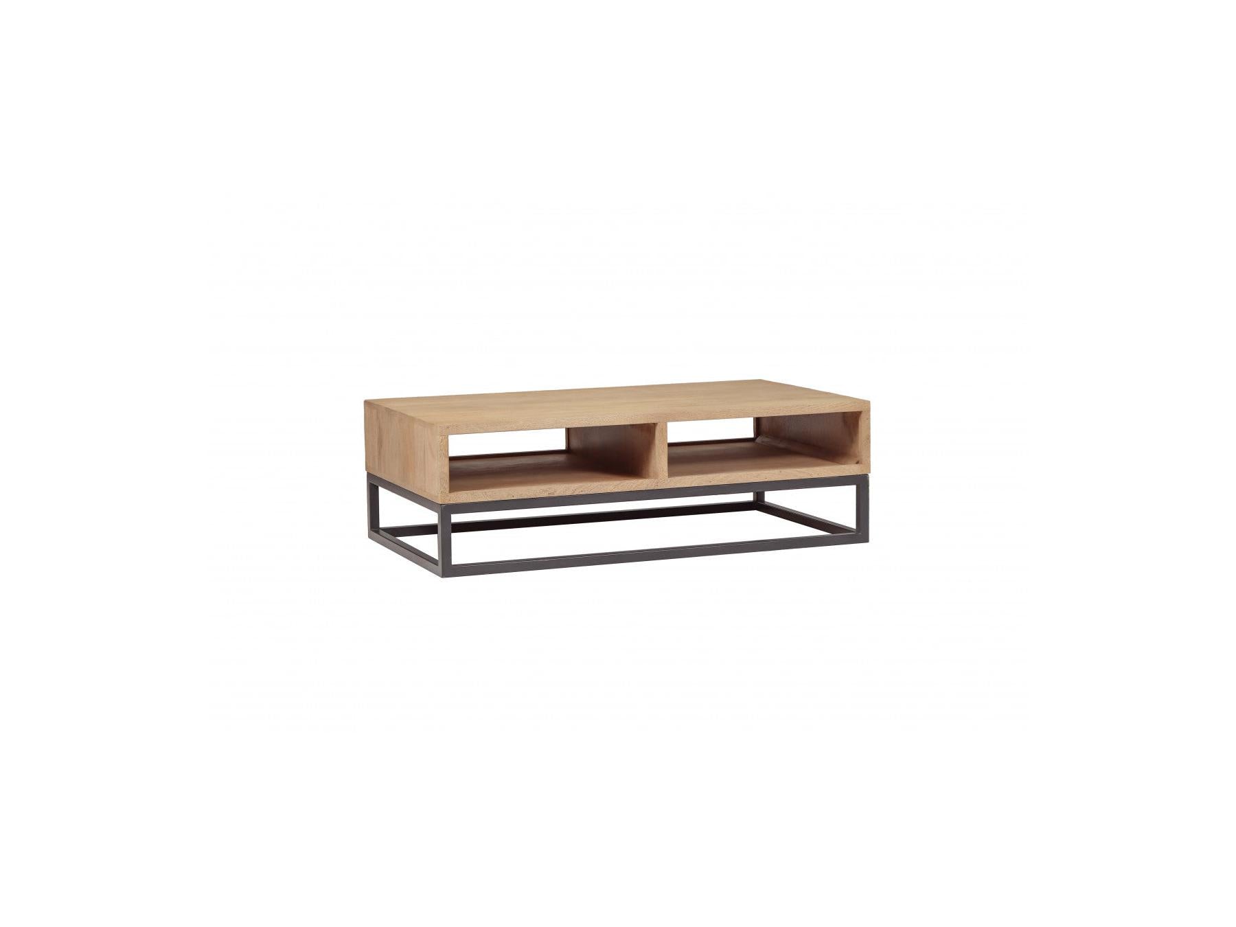 Bergerac - Coffee Table with 2 Compartments 110 cm Solid Mango Wood