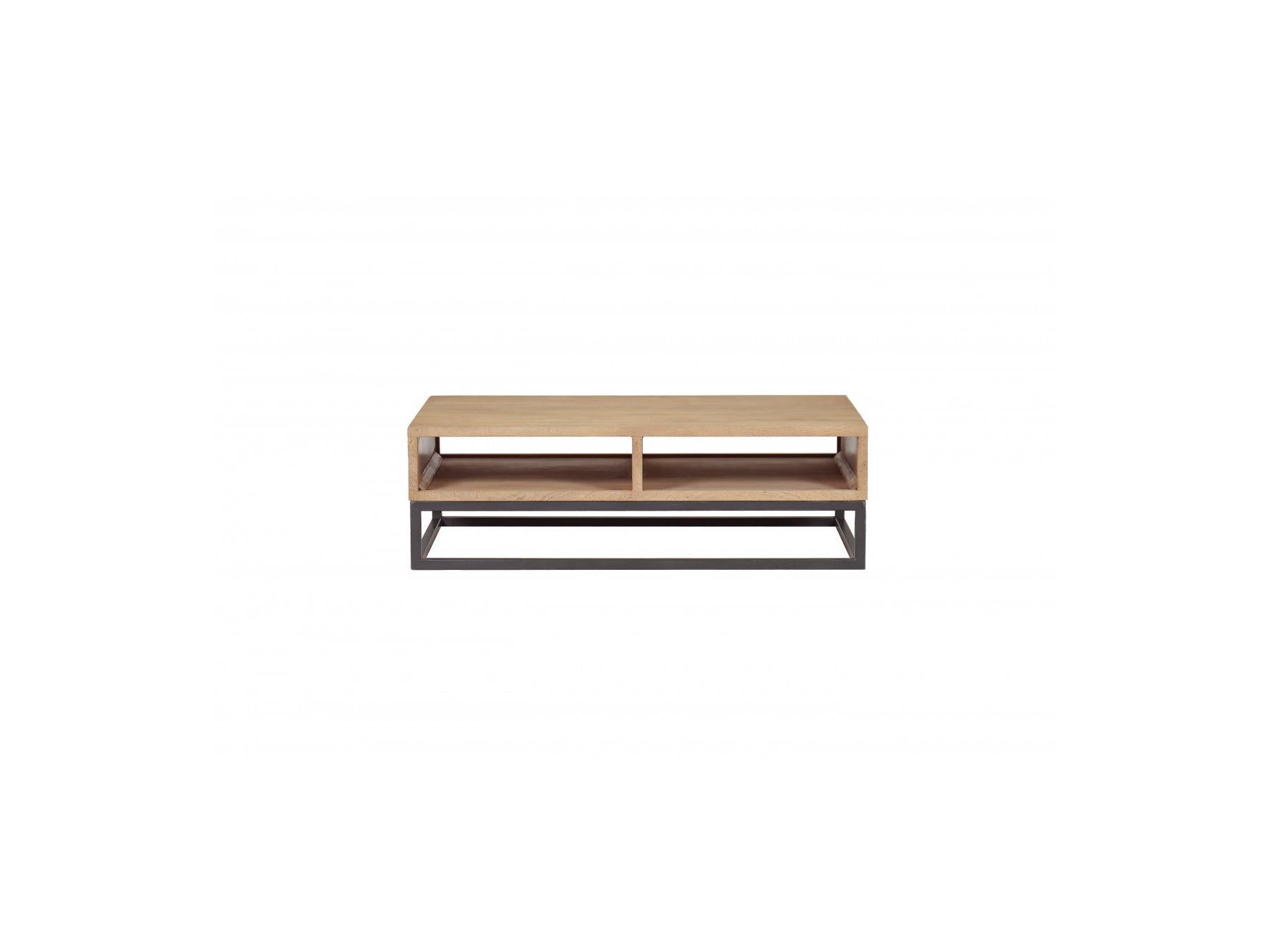 Bergerac - Coffee Table with 2 Compartments 110 cm Solid Mango Wood
