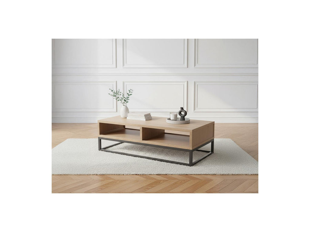 Bergerac - Coffee Table with 2 Compartments 110 cm Solid Mango Wood