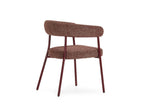 Rosa - Lot De 2 Chaises - Tissu Texturé Rouge