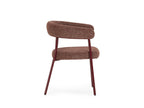 Rosa - Lot De 2 Chaises - Tissu Texturé Rouge