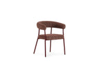 Rosa - Lot De 2 Chaises - Tissu Texturé Rouge