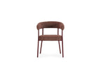 Rosa - Lot De 2 Chaises - Tissu Texturé Rouge