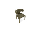 Sasha - Set - With Beige Oval Dining Table + Mila Textured Fabric Chairs - Set of 4 Chairs