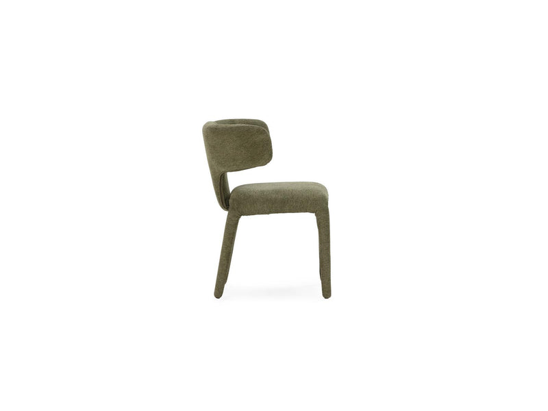 Sasha - Set - With Beige Oval Dining Table + Mila Textured Fabric Chairs - Set of 4 Chairs