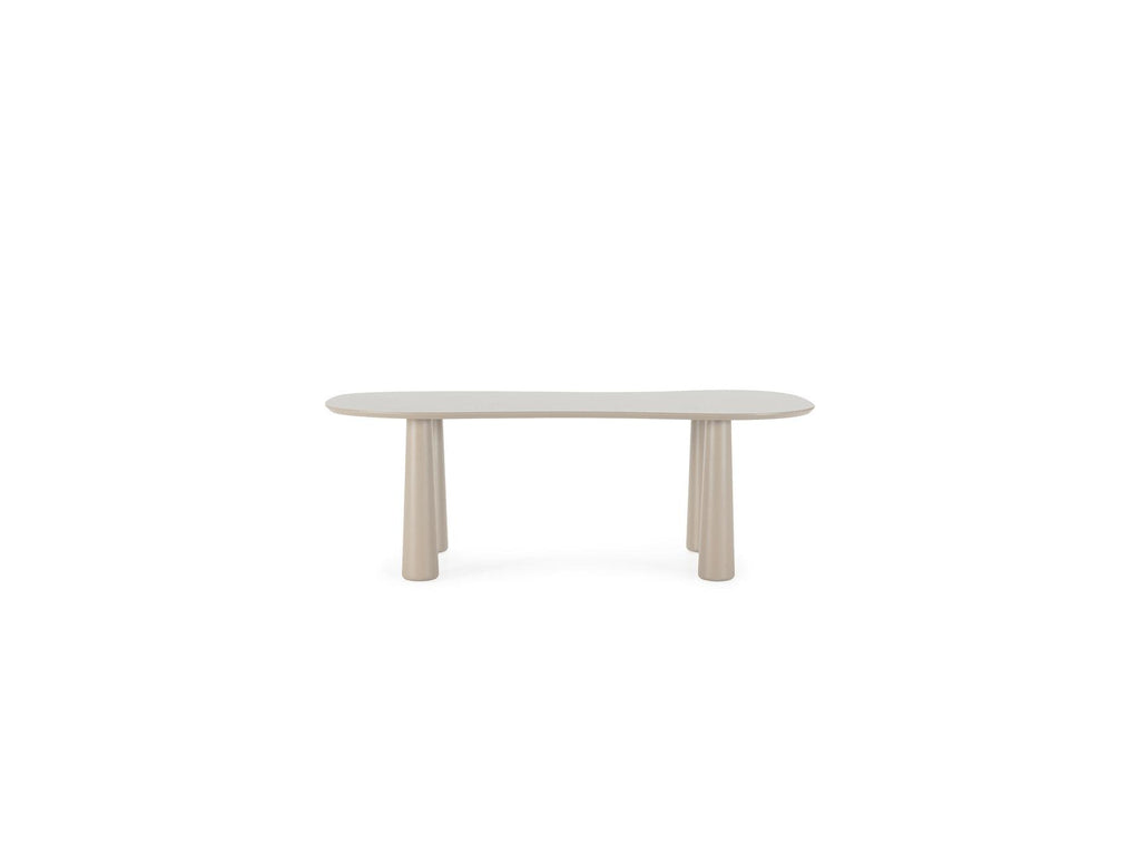 Sasha - Set - With Beige Oval Dining Table + Mila Textured Fabric Chairs - Set Of 4 Chairs