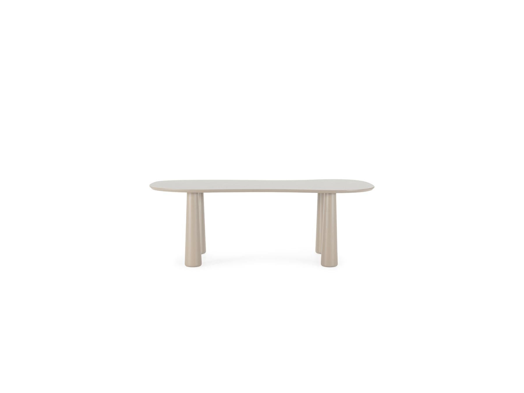 Sasha - Set - With Beige Oval Dining Table + Mila Textured Fabric Chairs - Set Of 4 Chairs