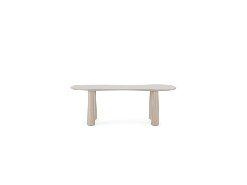 Sasha - Set - With Beige Oval Dining Table + Mila Textured Fabric Chairs - Set of 4 Chairs