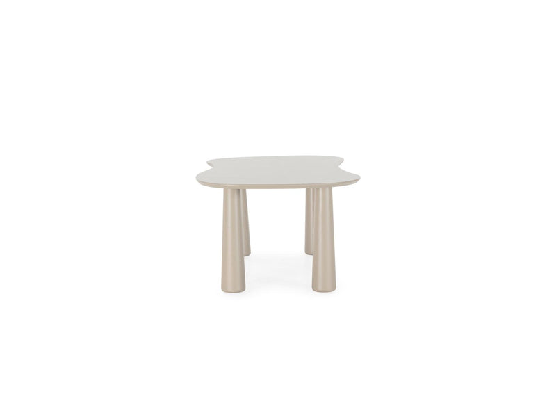 Sasha - Set - With Beige Oval Dining Table + Mila Textured Fabric Chairs - Set of 6 Chairs