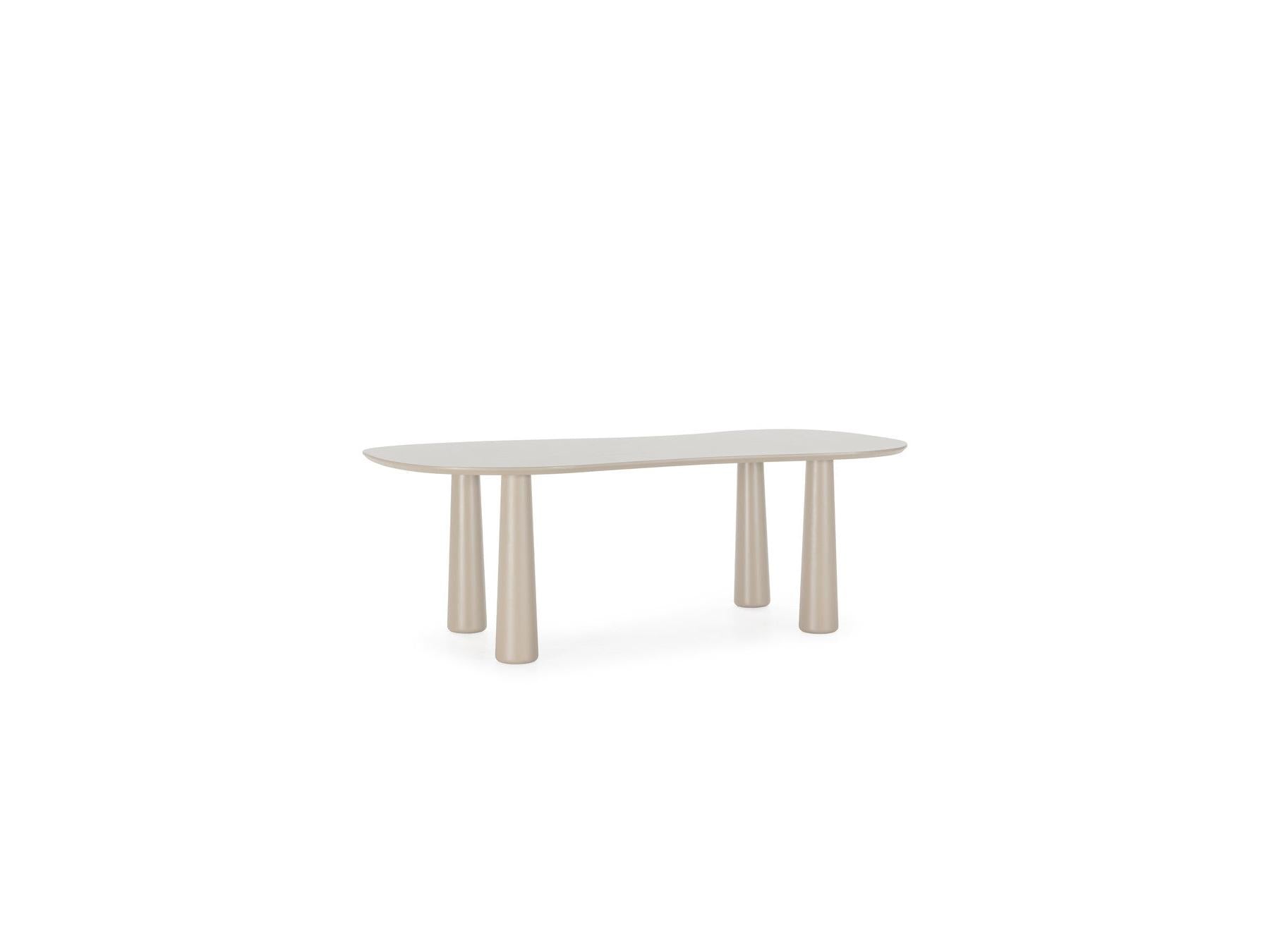 Sasha - Set - With Beige Oval Dining Table + Mila Textured Fabric Chairs - Set Of 4 Chairs
