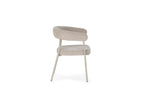 Rosa - Set of 2 Chairs - Beige Velvet Fabric
