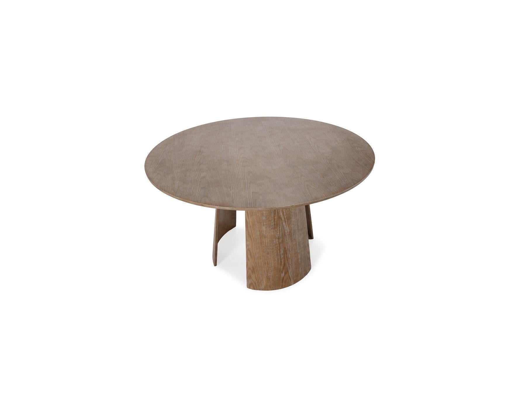 Gaston - Mesa de comedor redonda - Chapa de roble