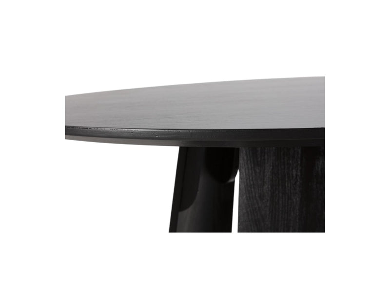 Gaston - Ensemble - Avec Table À Manger Ronde Placage Chêne + Chaises Soren Tissu Texturé