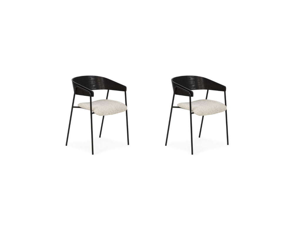 Soren - Lot De 2 Chaises - Tissu Texturé