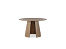 Gaston - Set - With Round Oak Veneer Dining Table + 4 Pia Chairs
