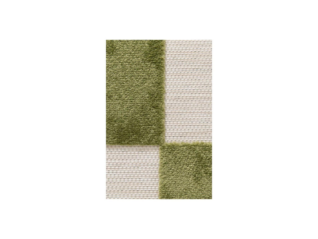 Gaelle - Low-Pile Rug - Check Pattern - Green