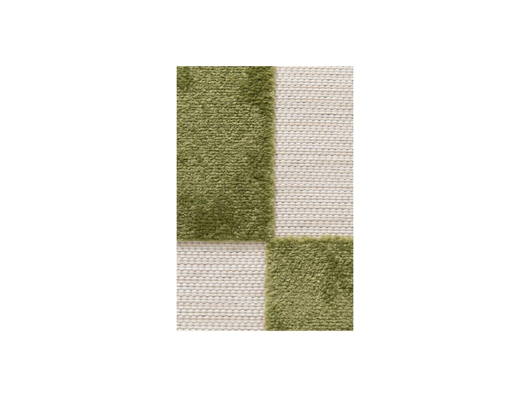 Gaelle - Low-Pile Rug - Check Pattern - Green