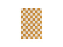Tapis Poils Ras - Gaelle - Motif Damier - Jaune