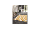 Tapis Poils Ras - Gaelle - Motif Damier - Jaune