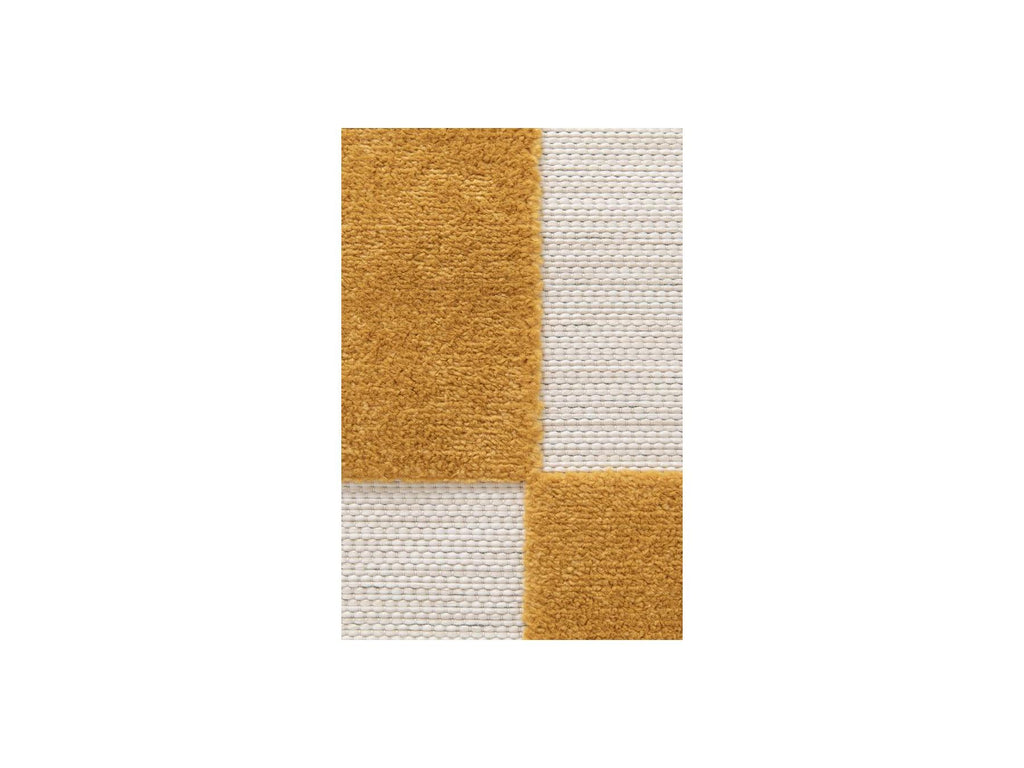 Gaelle - Low-Pile Rug - Checkerboard Pattern - Yellow
