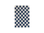 Gaelle - Tapis Poils Ras - Motif Damier - Bleu
