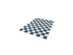 Gaelle - Tapis Poils Ras - Motif Damier - Bleu
