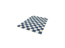 Tapis Poils Ras - Gaelle - Motif Damier - Bleu