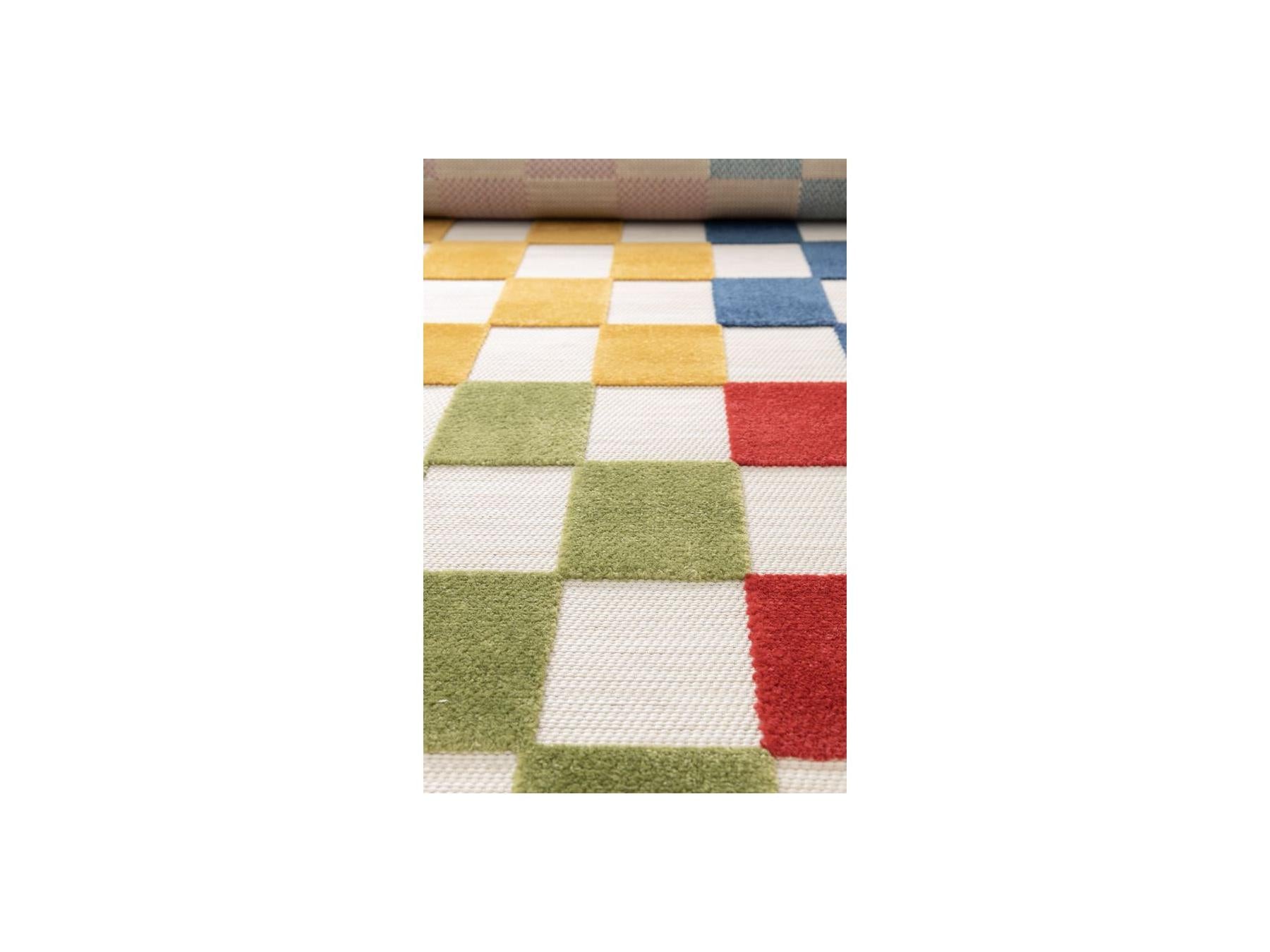 Gabrielle - Low-Pile Rug - Check Pattern - Multicoloured