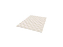 Tapis Poils Ras - Gabrielle - Motif Damier - Blanc