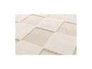 Tapis Poils Ras - Gabrielle - Motif Damier - Blanc