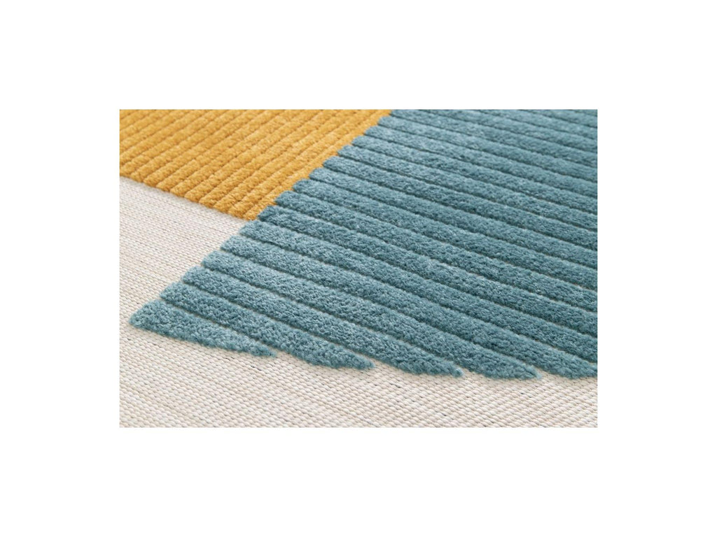 Eloi - Low-Pile Rug - Abstract Pattern - Blue