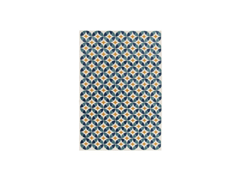 Isaure - Short Pile Rug - Abstract Pattern - Blue