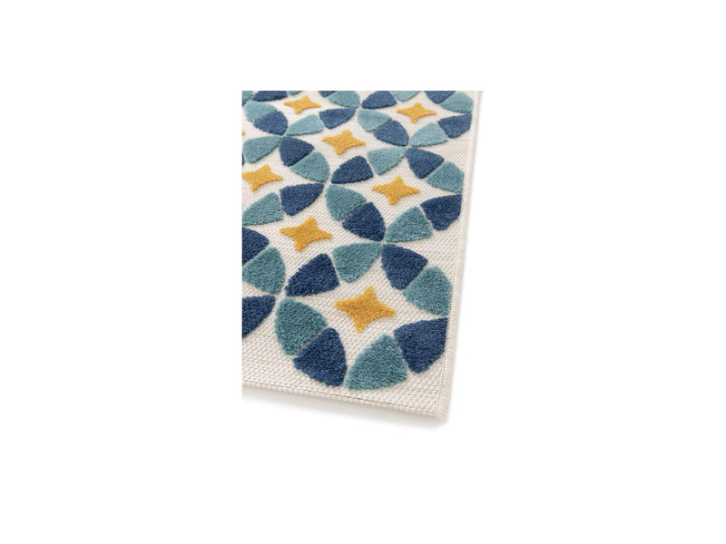 Isaure - Short Pile Rug - Abstract Pattern - Blue