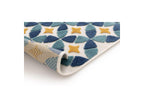 Isaure - Tapis Poils Ras - Motif Abstrait - Bleu
