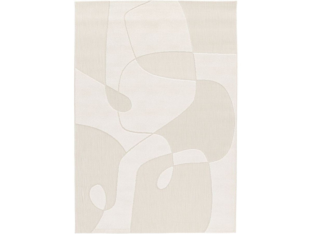 Kaia - Alfombra de pelo corto - Motivo abstracto - Beige