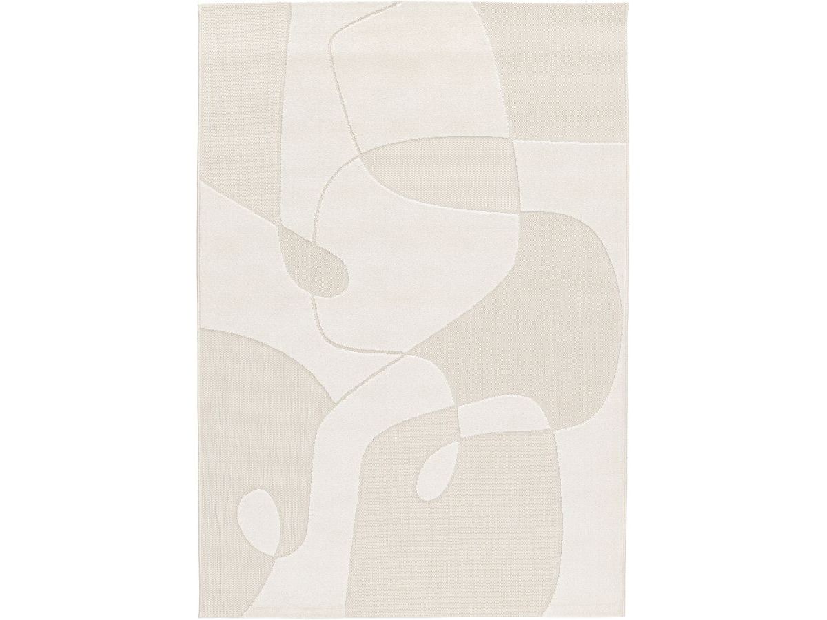 Kaia - Alfombra de pelo corto - Motivo abstracto - Beige