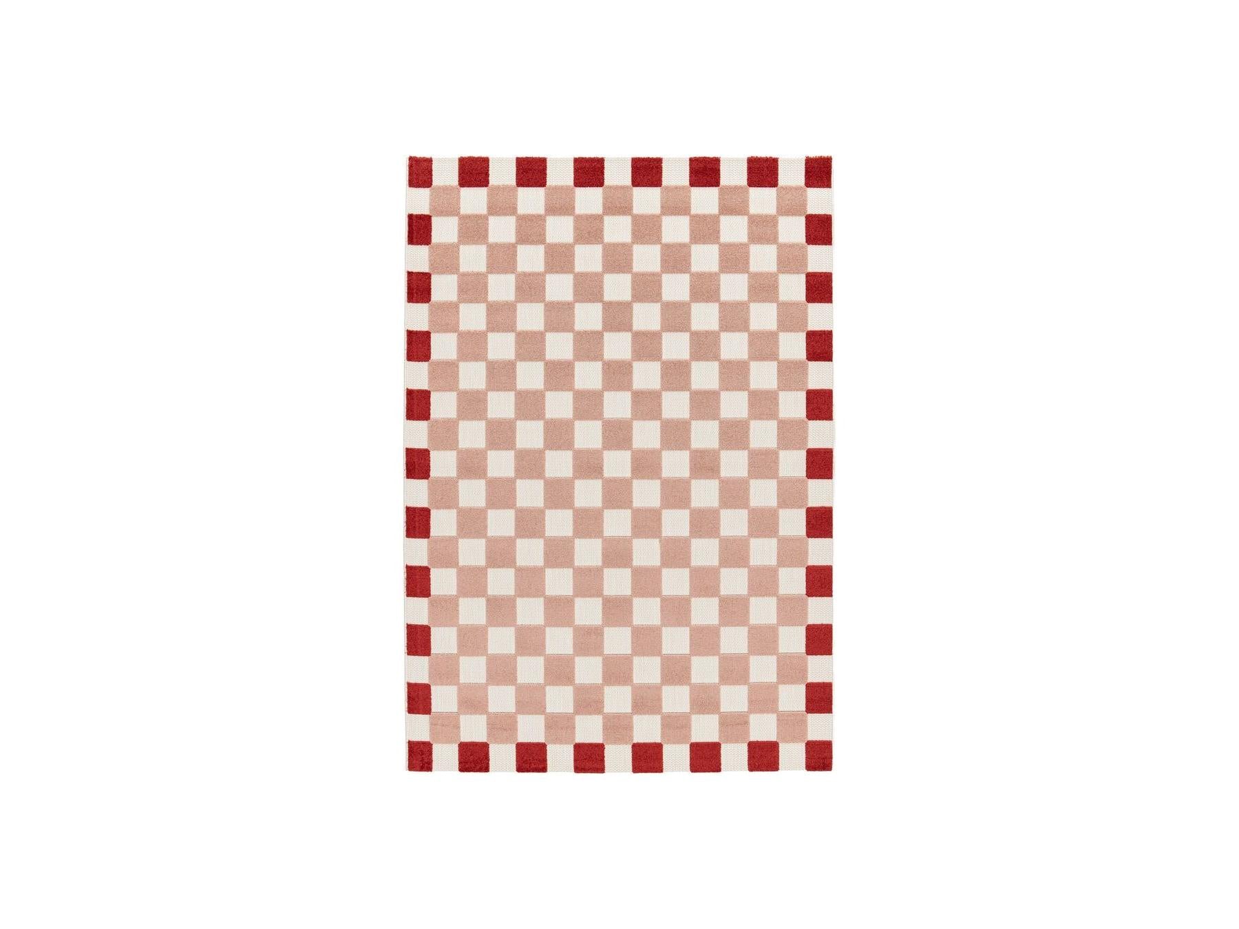 Myrlie - Myrlie Low-Pile Rug with Check Pattern - Pink