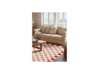 Myrlie - Myrlie Low-Pile Rug with Check Pattern - Pink