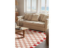 Myrlie - Tapis Poils Ras Myrlie Motif Damier - Rose