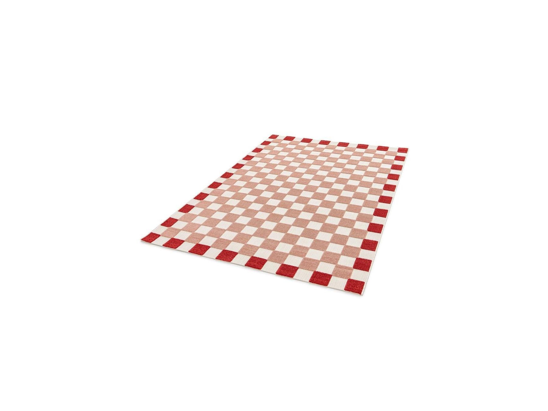 Myrlie - Myrlie Low-Pile Rug with Check Pattern - Pink