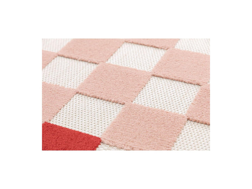 Myrlie - Myrlie Low-Pile Rug with Check Pattern - Pink
