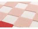 Myrlie - Tapis Poils Ras Myrlie Motif Damier - Rose