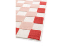 Myrlie - Tapis Poils Ras Myrlie Motif Damier - Rose