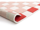 Myrlie - Tapis Poils Ras Myrlie Motif Damier - Rose
