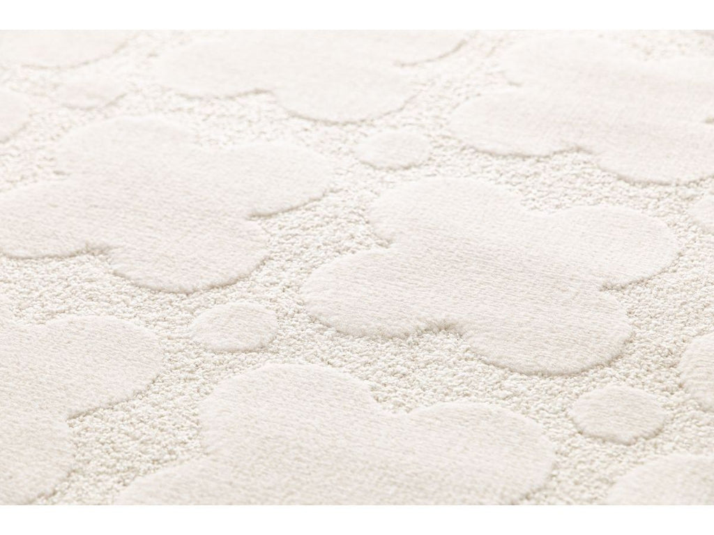 Owen - Tapis Poils Ras Motif Abstrait - Blanc