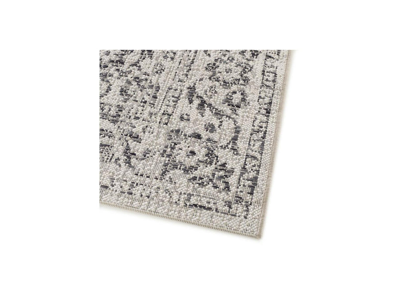 Sami - Tapis Tissé Plat - Motif Vintage - Noir
