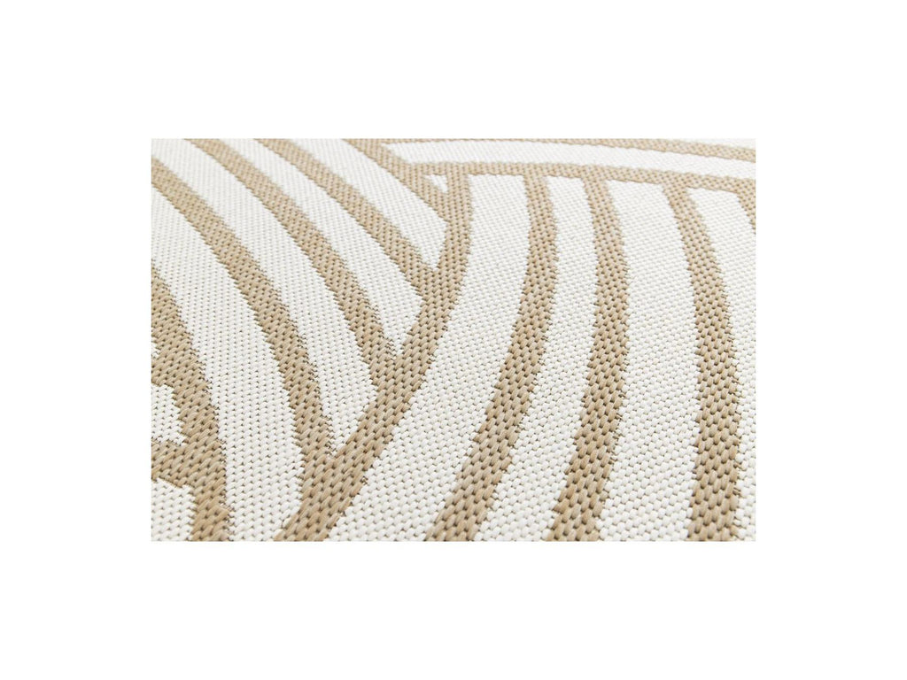 Flat-Woven Kael Rug Abstract Pattern - Brown