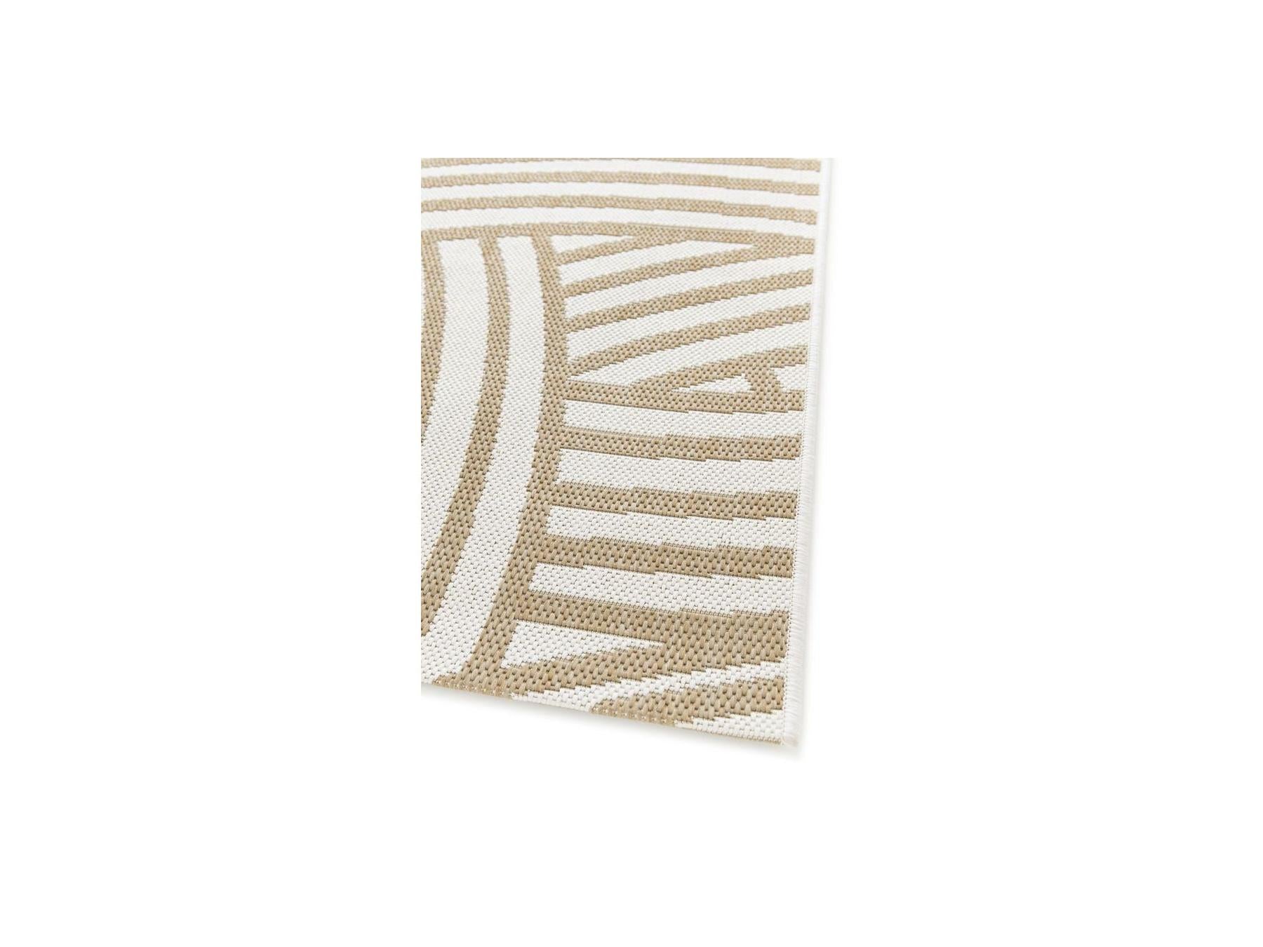Flat-Woven Kael Rug Abstract Pattern - Brown